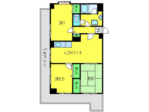 サンポートハイム堺ＰＡＲＴ１の物件間取画像